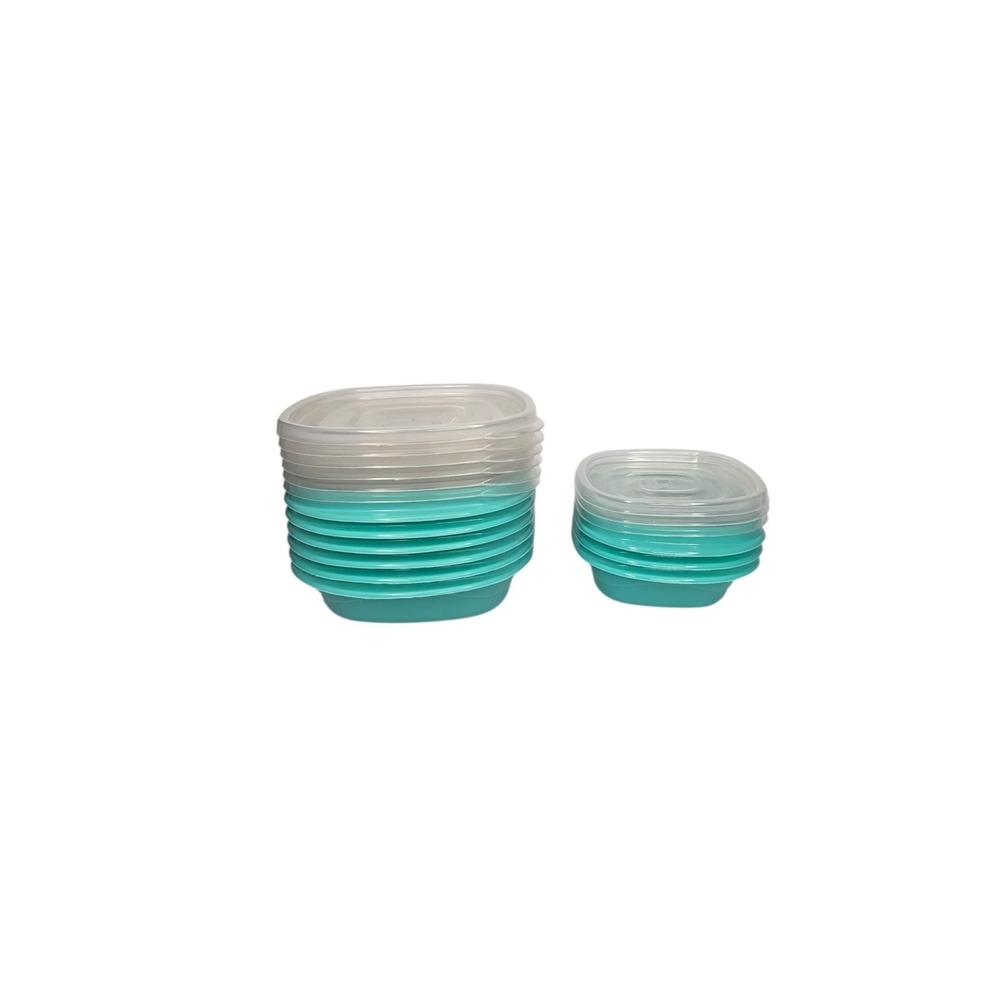 Rubbermaid TakeAlongs Food Storage Container Set 18 Pc Teal BPA Free w/ Lids USA - Picture 7 of 8